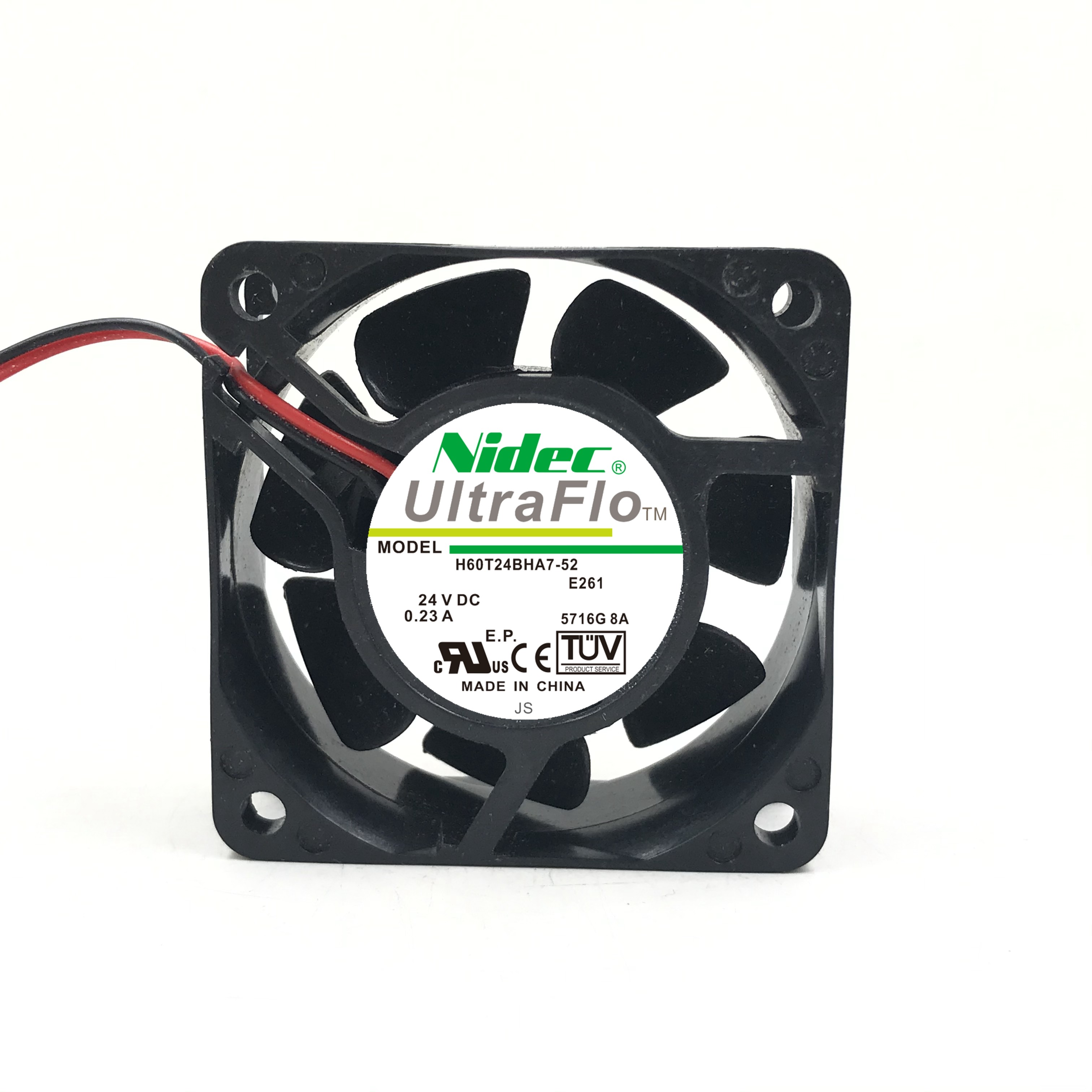 NIDEC h60t24bha7-52 6025 24V 0.23A 静音变频风扇