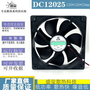 全新原装 0.4A DC12V散热风扇12025双滚珠大风量4线PWM调速静音12V