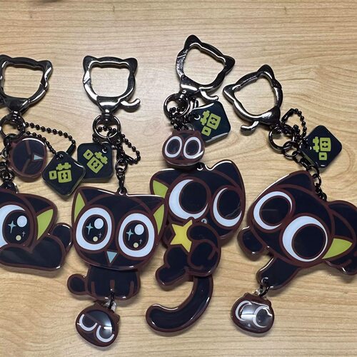 罗小黑战记2电影周边可爱小猫摇摇乐亚克力钥匙扣挂件物料收藏礼