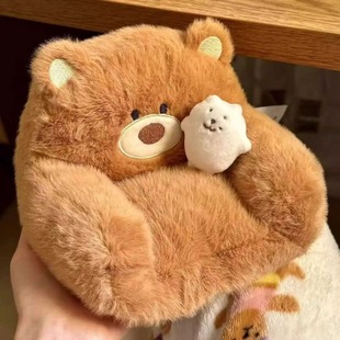 福特小熊毛绒可爱礼物桌面摆件置物沙发公仔装 饰品好看精致小玩意