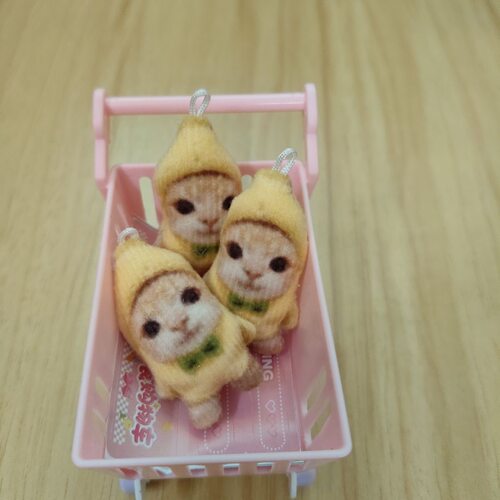 精致ins风可爱水果猫猫挂件3cm小鼻嘎猫猫成品