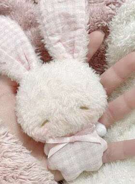 可爱天使小兔安抚巾豆袋毛绒玩偶挂件治愈萌物包包儿童装饰礼物