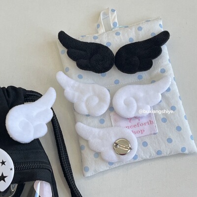 不想失业可爱天使翅膀胸针Y2K二次元包包痛包装饰古早日系ins徽章