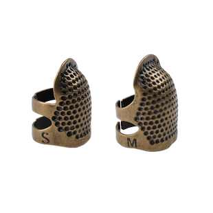 顶针戒指家用缝纫工具手工防滑刺绣抵戒复古压针器针箍指套DIY