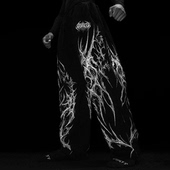 子 训练篮球裤 Breathedivinity宽松大印花棉长裤 户外休闲阔腿卫裤