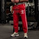 拉条休闲裤 YOUNGLA潮流印花肌肉男长裤 健身房撸铁训练收口小脚裤