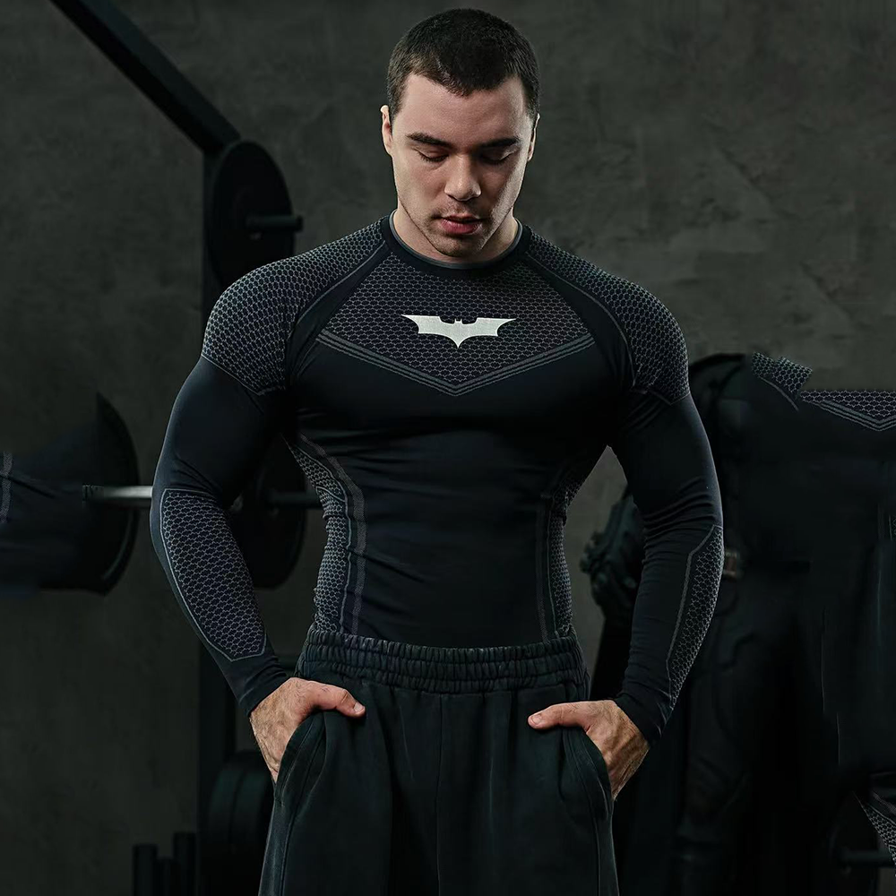 ins风速干高弹紧身长袖肌肉t恤薄