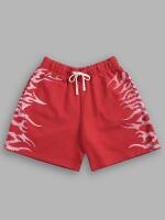 darcsport American trendy printed looped cotton shorts, elastic men's and women's universal casual fitness five-point pants thumbnail 4