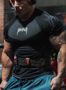 youngla夏季速干短袖男T恤体能高弹力紧身衣运动健身衣显肌肉上衣