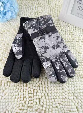 秋冬儿童加绒防风滑雪保暖手套