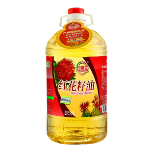 红花籽油新疆红果实红花籽油4L*4物理压榨一级绿色食品食用植物油