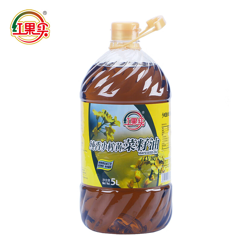 红果实新疆纯香小榨黄菜籽油5L