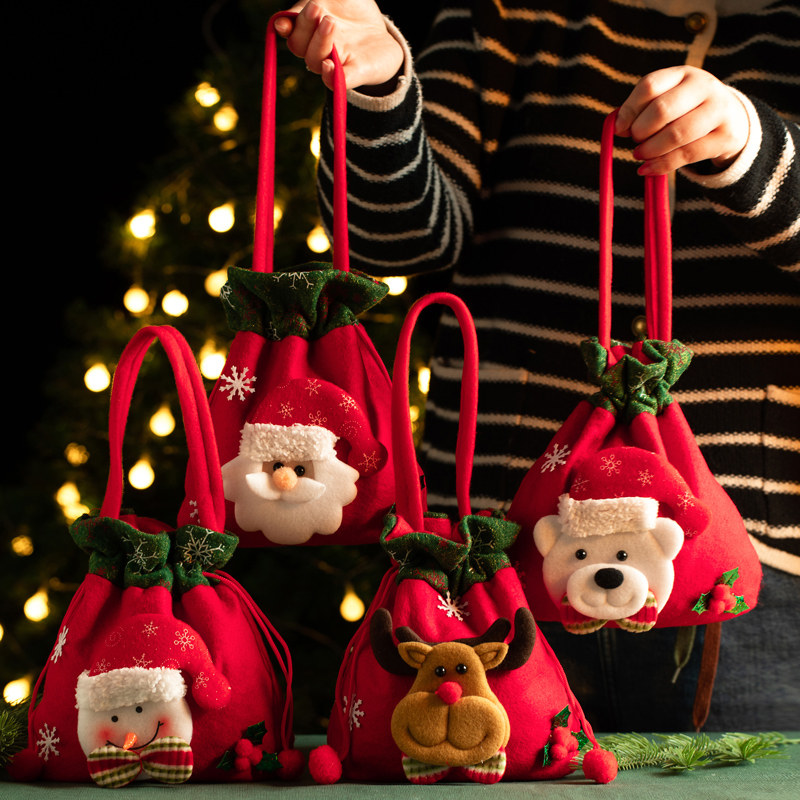 圣诞苹果平安果包装手提袋韩美尚