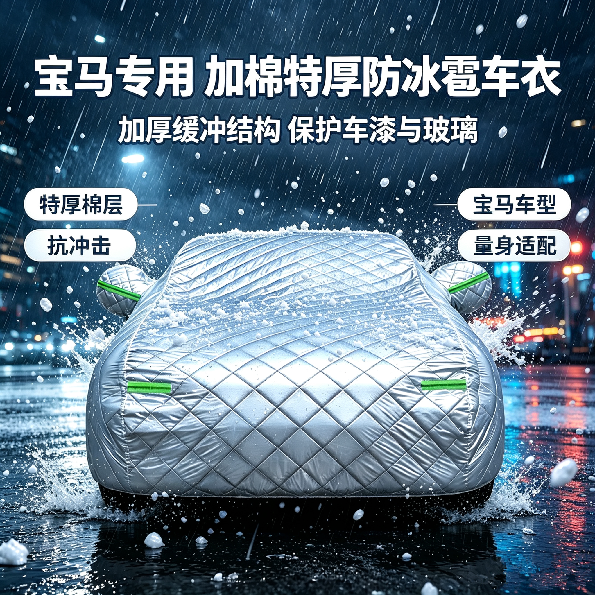 宝马专用加厚棉车衣防晒防雨
