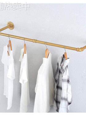 服装店展示架美式乡村家居一字服装上墙陈列架100x25壁挂式挂衣架