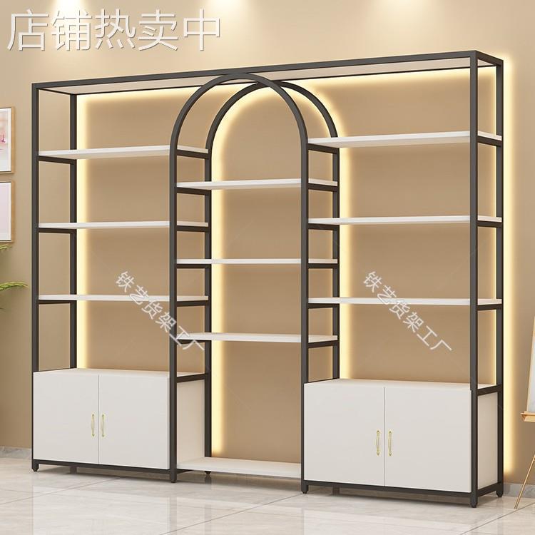 美容院展示柜美甲油胶展示架化妆品带灯多层置物架商用陈列柜货架