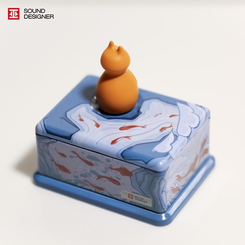 巫牌 猫 年年有鱼八音盒音乐剧猫发条音乐盒猫咪中秋节礼物