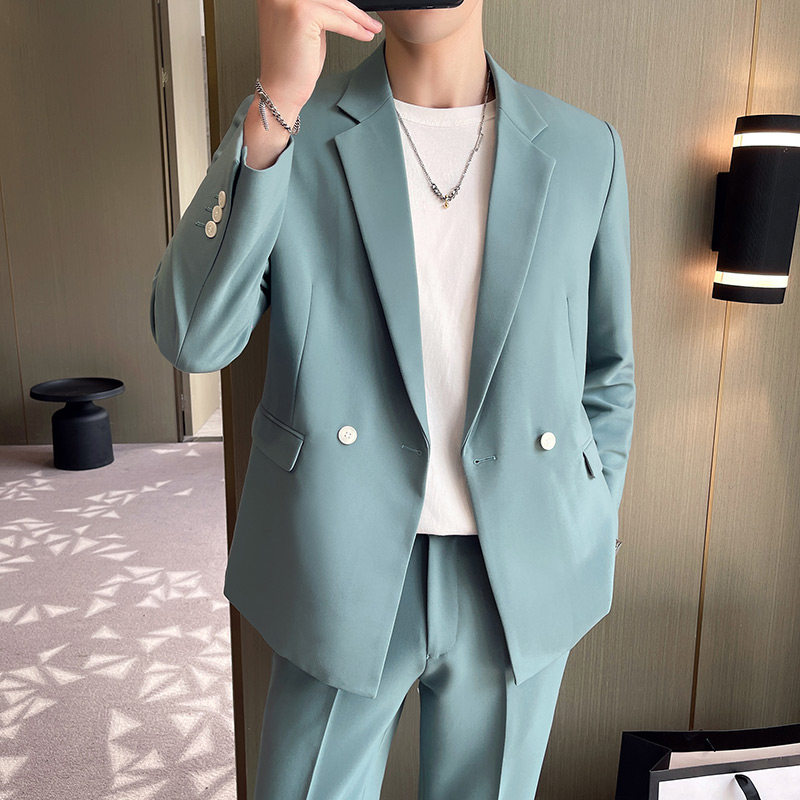 宽松休闲垂感男士西服两件套1606-1601-P205,男装西服套装,星座1606