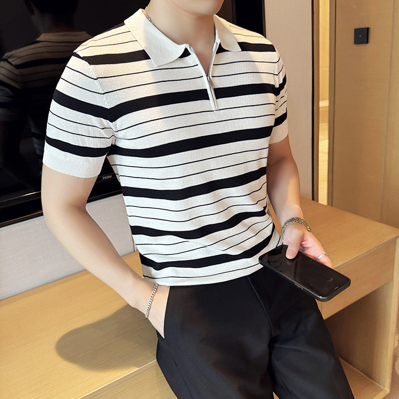夏季男士PLO衫针织衫拉链上衣1232-P58,男装Polo衫,星座1606