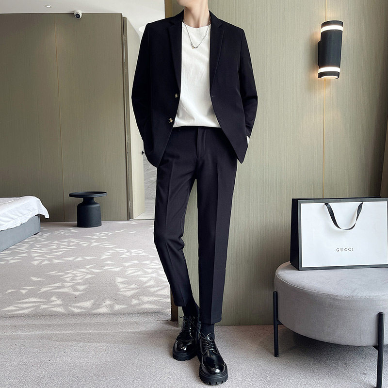 宽松休闲垂感男士西服两件套1606 -1605- P205图片