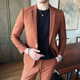 2024秋款男士西服韩版修身西装两件套1606-2000-P205，男装西服，星座1606