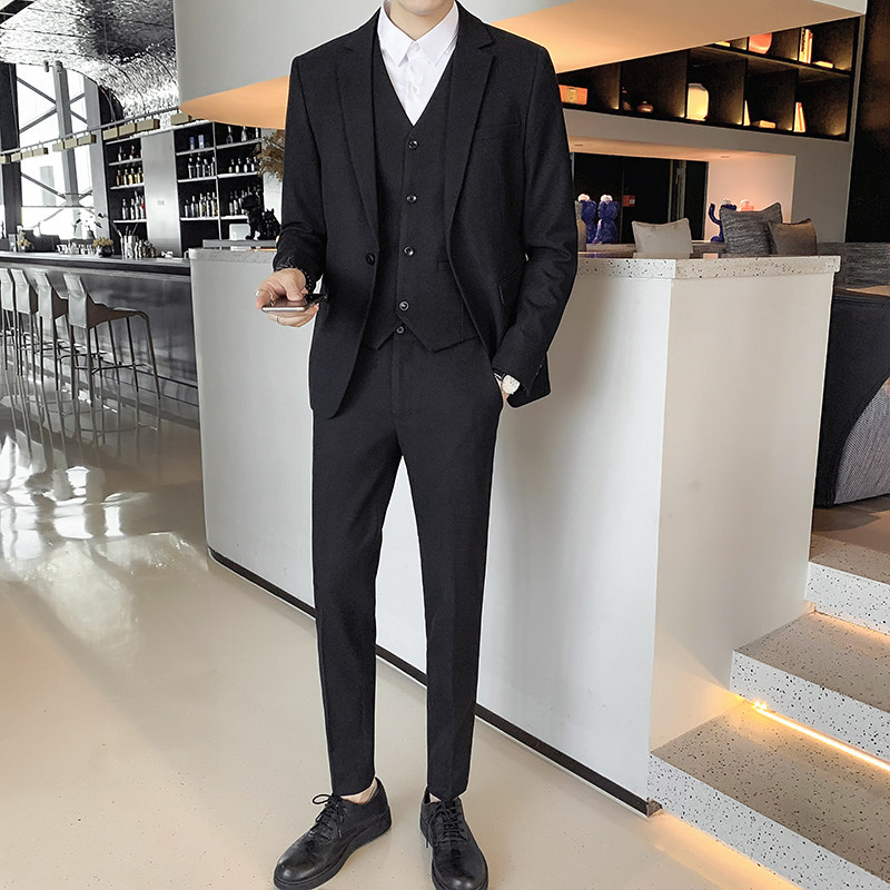 2024秋冬新款韩版修身商务休闲西装两件套1606-8801-P195,男装西服套装,星座1606