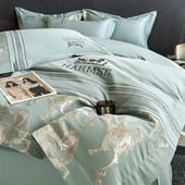 马年 轻奢高级感四件套纯棉全棉2026新款 牀单被套主卧室牀上用品4