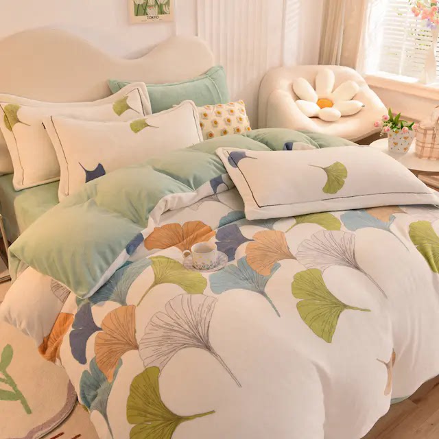 2025新款冬季加厚牛奶绒四件套