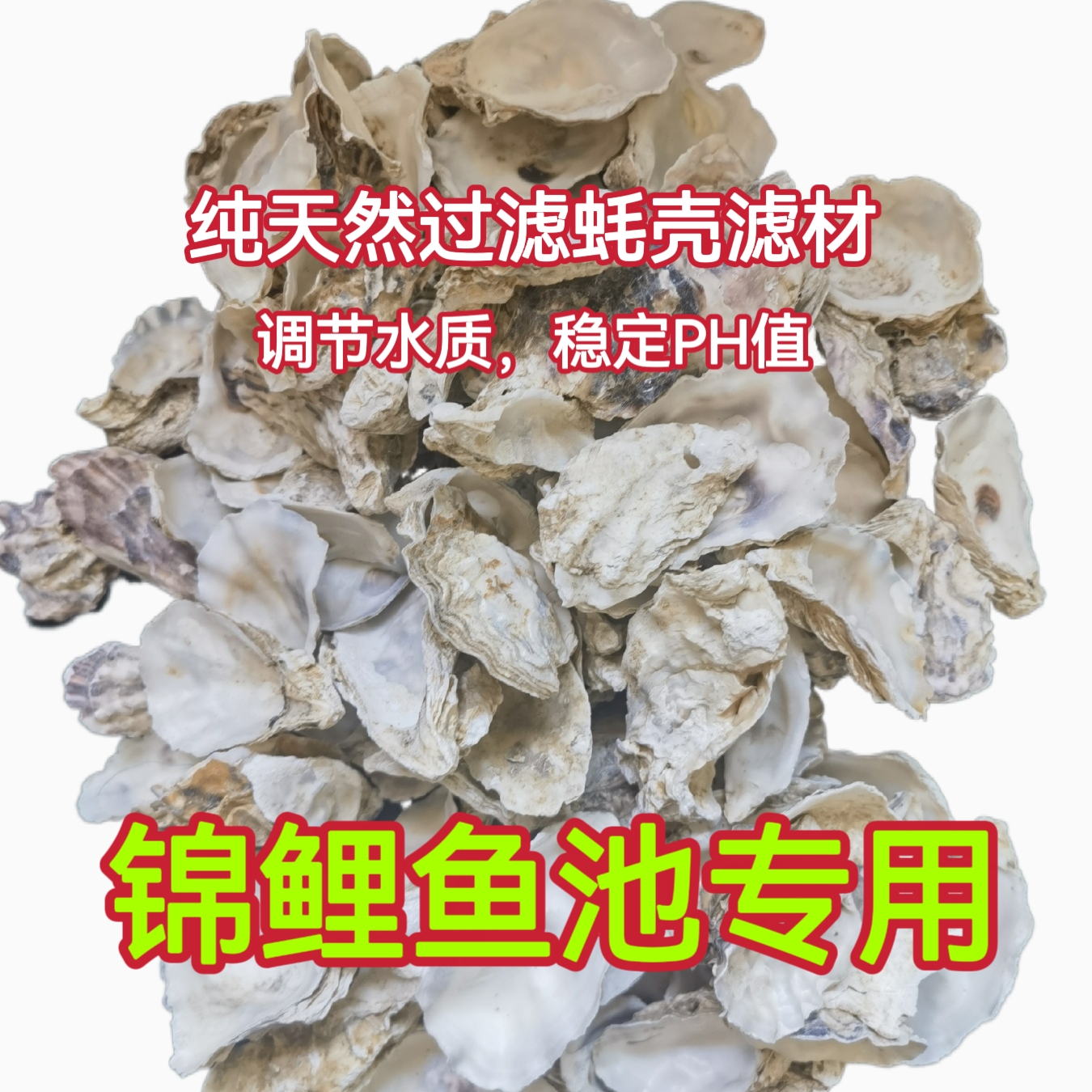 蚝壳滤材珊瑚骨锦鲤鱼池过滤鱼缸过滤材料细菌屋滤材陶瓷环毛刷