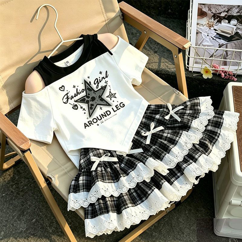 女童夏季甜酷街舞短袖T恤