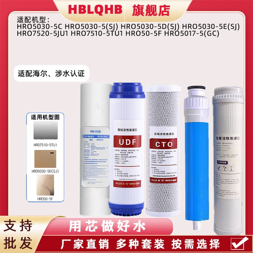 适配海尔净水器HRO7510-5TU1滤芯