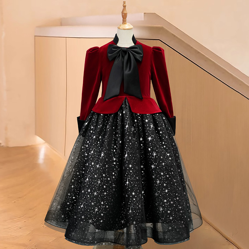 女童礼服轻奢小众高端主持人生日公主裙儿童钢琴连衣裙演出服秋冬,童装/婴儿装/亲子装,儿童礼服,淘宝优惠券,粉丝福利购,淘宝优惠卷