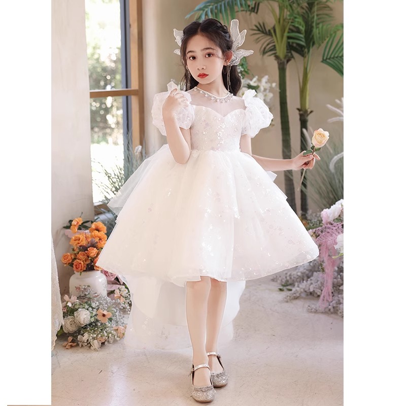 女童生日礼服公主裙白色连衣裙