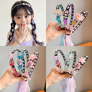 儿童三丽鸥飘带发箍库洛米女童公主编发头箍不勒头防滑发卡发饰
