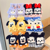 2023秋冬新款 保暖 儿童毛绒手套卡通儿童毛绒手套卡通加厚女童冬季