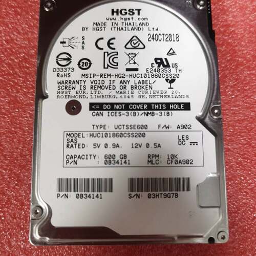 可维修HGST/ HUC101860CSS200 600G议价
