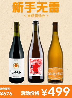 BRUTO新手无雷组合pilipala桃红起泡/Garcia Perez白/Domani干红
