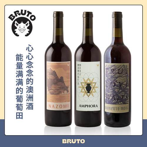 BRUTO 澳洲膜拜车库酒庄新品 橘酒/桃红/干红 Momento Mori