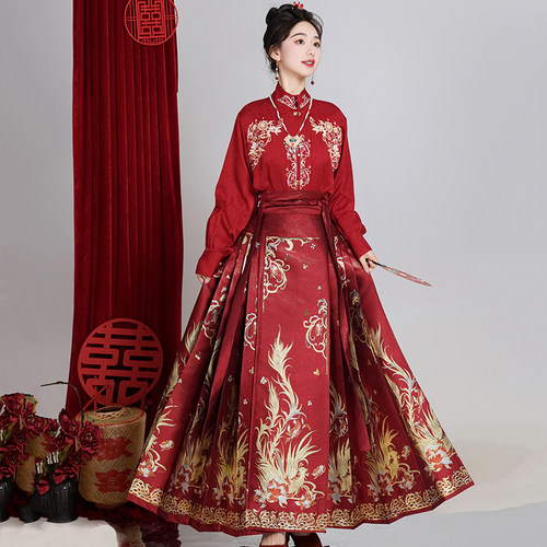 汉服马面裙女婚服敬酒服日常通勤