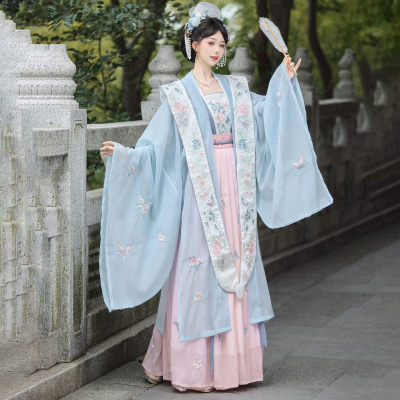 2026新款宋制绝美汉服女成人古装超仙刺绣大袖衫改良齐腰中国风春