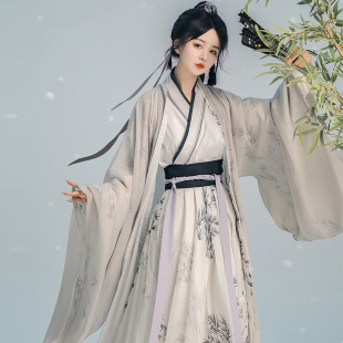 春秋款 武侠风日常情侣套装 齐腰魏晋风古装 宋制原创汉服交领男女款