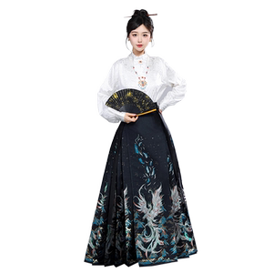 马面裙套装女成人新中式国风2024新款汉服古装日常可穿改良春秋季