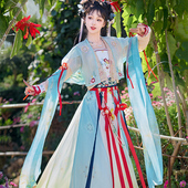 永夜星河凌妙妙同款 春 素齐腰裙改良超仙套装 汉服女古装 中国风汉元