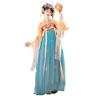 原创唐制汉服女成人古装中国风齐胸襦裙绝美超仙气飘飘日常款春季