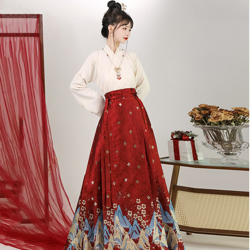 马面裙女汉服黑色日常改良半身裙