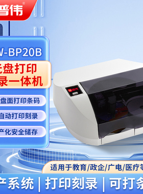 普伟PW-BP20B光盘拷贝机全自动专业档案文件打印光盘刻录一体机盘面DIY定制光驱刻录机CD/DVD 标准版