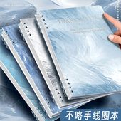 加厚B5不咯手线圈本硬壳简约大学生考研笔记本子A5文艺精致高颜值记事本ins风学生小清新本子