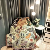 Wind床头挂布罩床罩毯 ins 橙猫与春园 萌猫沙发毯韩式