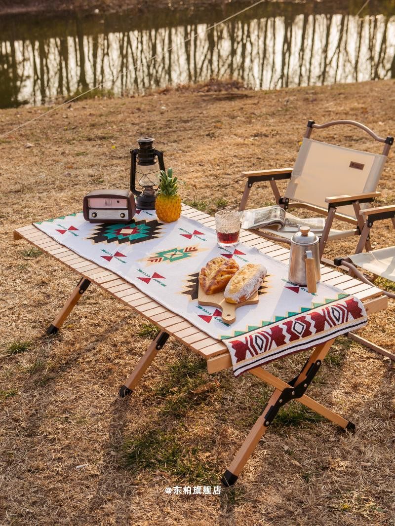 户外露营蛋卷桌桌旗ins民族风