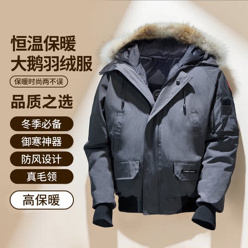 大鹅羽绒服01飞行员夹克